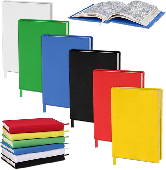 Gilprop 6 Pack Stretchable Book Covers 6-9 Inch Colored Fabric Reusable Book Protector Sleeve for Hardcovers Textbook Protection Supplies(Rainbow Color)