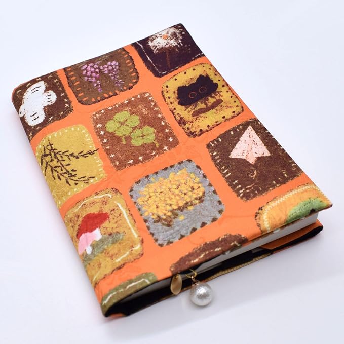 BLBMH A6 Book Cover 4x6 | Non-Stretch Fabric Sleeve with Bookmark | Handmade Washable Protector for Paperback Journal Bible Notebook | Gift for Women Readers - Yellow