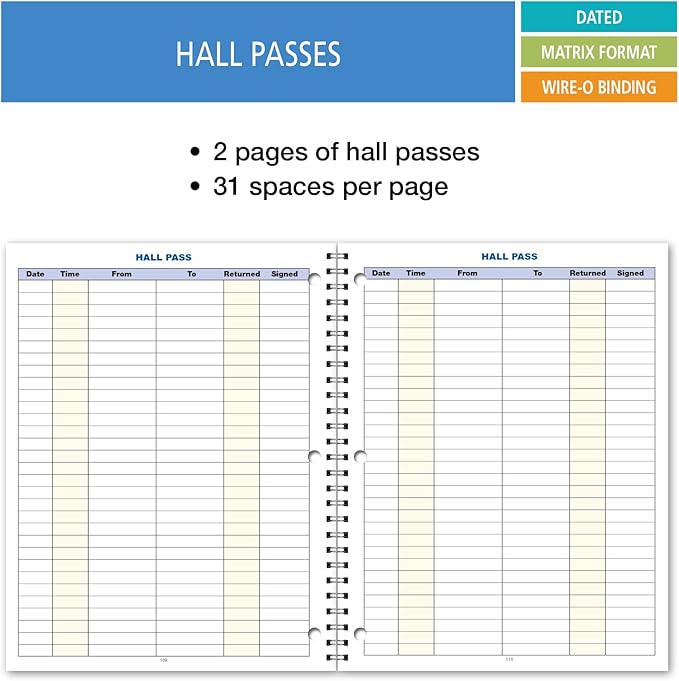 Elan Publishing Company Student Academic Organizer - 8.5" x 11" Weekly View; Dated for 2026-2027 Academic Year (Blue)