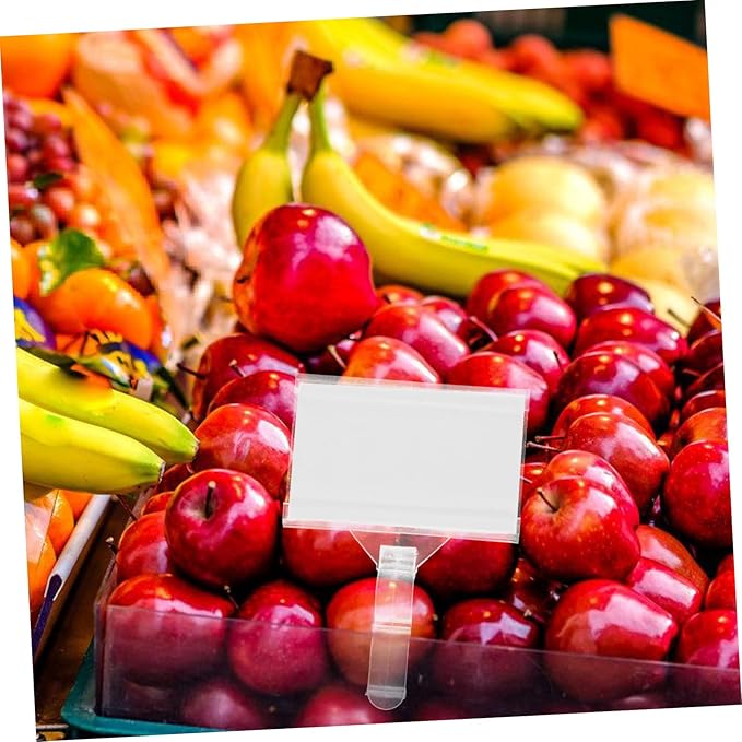 20pcs Plastic Shelf Label Holders for Retail Pricing Tags for Supermarkets Adaptable Card Holders for Pantry Storage