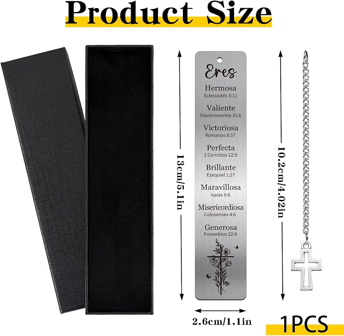 Bookmarks Pastor Appreciation Gifts - Christian Metal Book Mark for Reading Men Women Religious Page Markers with Cross Pendant for Pastors Wife Birthday Retirement Thanksgiving Christmas