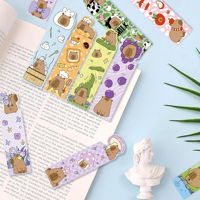 30pcs Capybara Bookmarks, Adorable Animal Design for Book Lovers, Durable and Cute Reading Accessories for Kids and Adults, Student Stationery Supplies Gifts