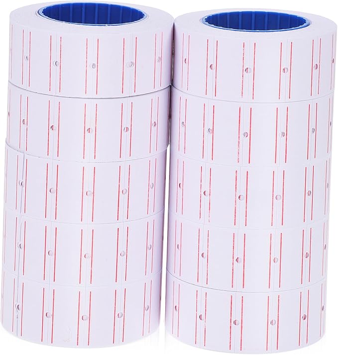 TEHAUX 10rolls Paper Price Labels Stickers Self-Adhesive Retail Signs Sticker