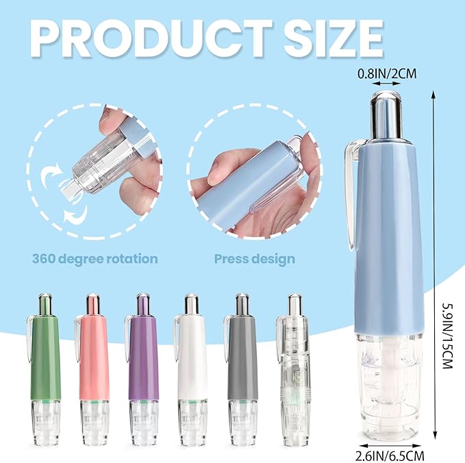 Huakaile Refillable Retractable Correction Tape, 7 Pack Correction Tape Easy to Use Applicator, Pen Shaped Applicator for School Office Journal Wrong Writing Instant Correct (Pack, 7)