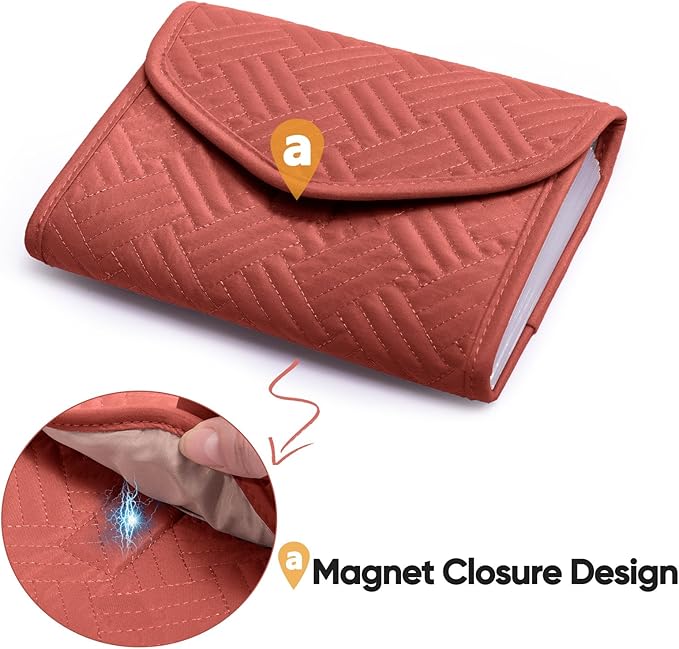 Fabric Receipt Organizer 7X5 - Receipt Holder 12 Pockets - Money Organizer - Elegant Receipt Holder - Coupon Holder - Cash Organizer - Envelope Organizer - Small Accordion File Organizer