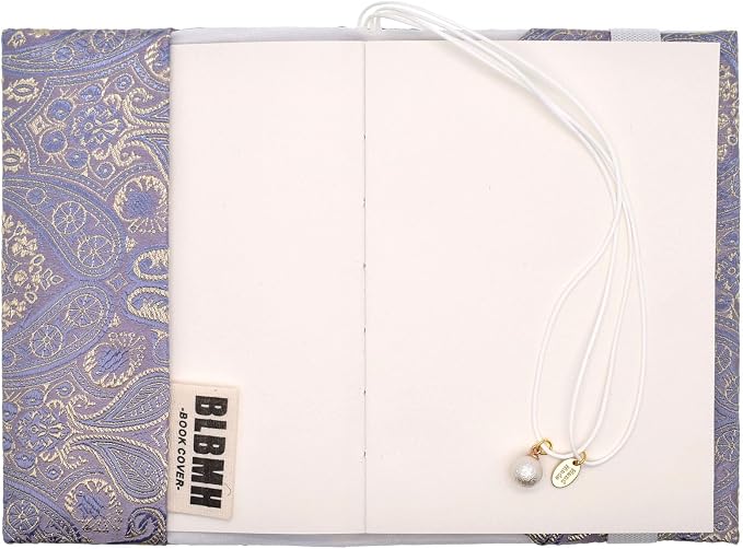 BLBMH A6 Book Cover 4x6 Plus | Non-Stretch Fabric Sleeve with Bookmark | Handmade Washable Protector for Paperback Bible Notebook | Gift for Women Readers - HY Purple 6" +