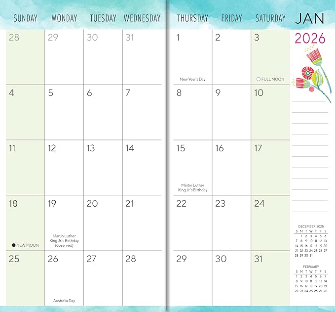 2026 Pocket Planner: 2-Year-Plus Monthly Pocket Calendar Planner (24-Month): January 2026 - December 2027, 6.5" x 3.5", Seize The Day and Make it Yours by Robin Pickens