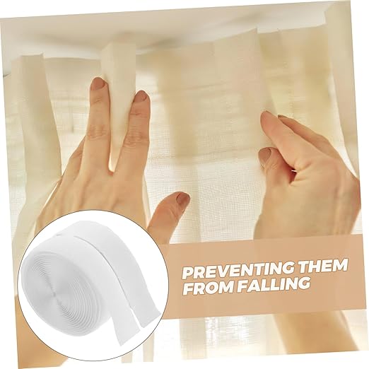 Alipis Self-Adhesive Strips for Curtains Double Face Tape Heavy Duty Hook and Loop Fastener Strips for Window and Door Mounting