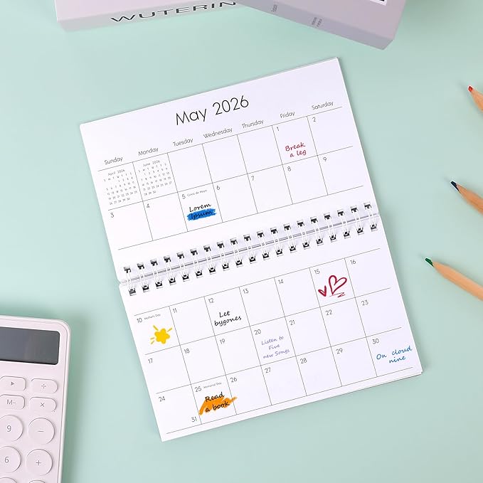 Phyxin Pocket Calendar 2026, Pocket Calendar - Runs from September 2025 Until December 2027, 2026-2027 Monthly Planner-4.2" x 6.5", Pocket Planner 2026 with Coil for School Office Supplies, Flowers