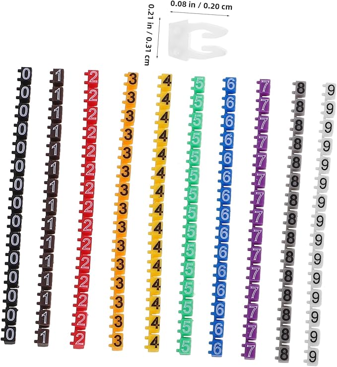 150Pcs Clip Wire Markers Tube Identification for Electrical Cables Durable and Reusable Cable Labels for Management