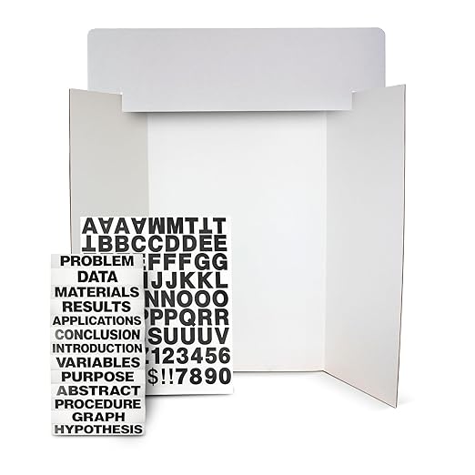 Flipside Products 36" x 48" Project Board Kit, 10 Pack, School Presentation Display Board and Supplies, Trifold Kits, Letters, Titles, Header Display, Presentation, All in One