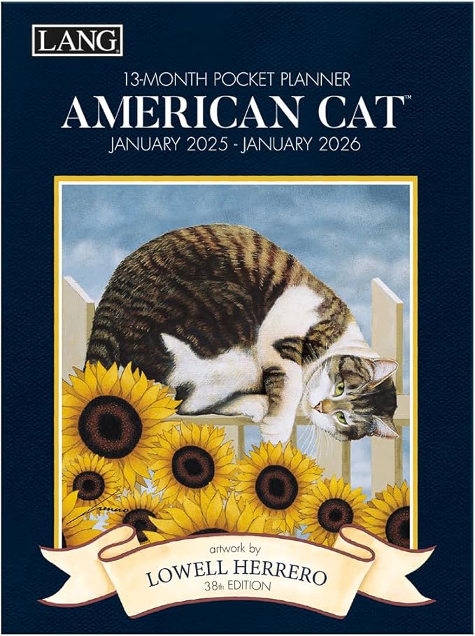 Lang, American Cat 2025 Monthly Pocket Planner by Lowell Herrero
