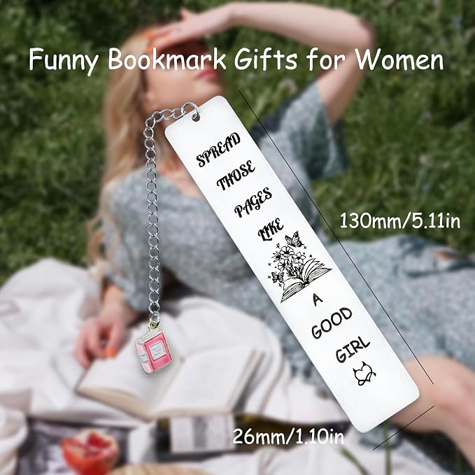 Funny Bookmarks for Women Adult Spicy Bookmark for Book Lovers Sister Gifts from Sister Friendship Gifts for Spicy Reader Bookish Female Valentine Christmas Birthday Gag Gifts Book Club