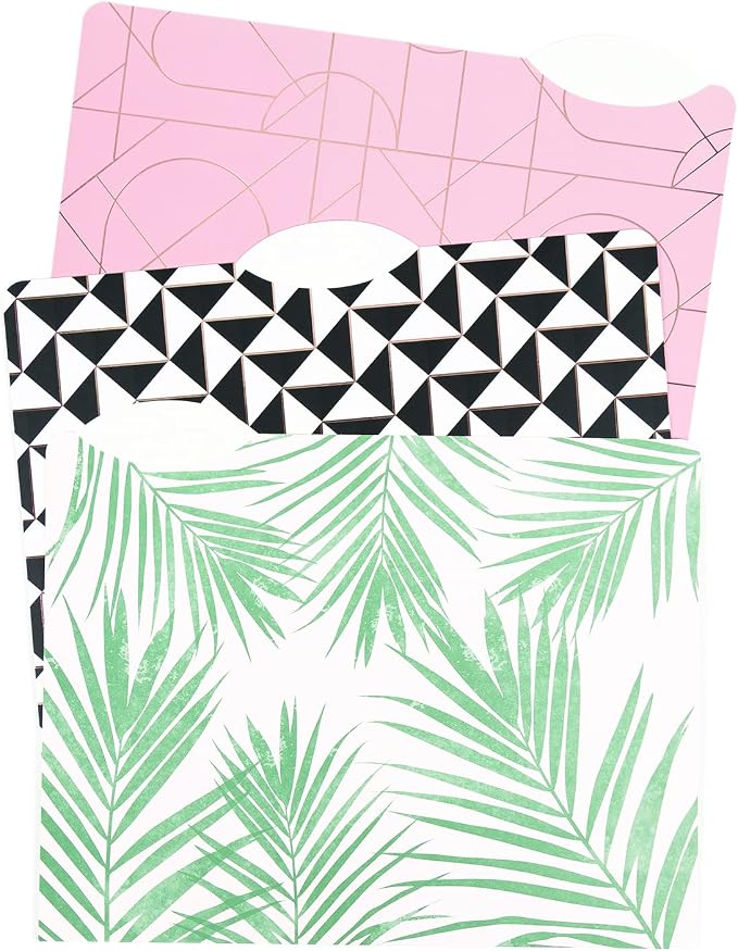 U Brands 3 Tab Files Folders, Modern + Pretty, 24 Count