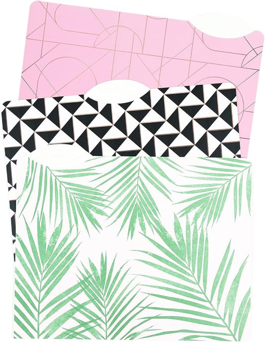 U Brands 3 Tab Files Folders, Modern + Pretty, 24 Count