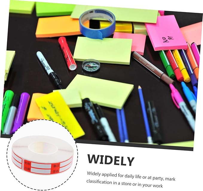 1roll Blank Sticky Labels Writable Hospital Tube Labels Removable Reminder Stickers for Office and Home Use Easy Peel and Stick