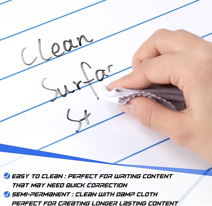 Giant Sized Magnetic Notebook Paper Handwriting Lined Paper Large Dry Erase Magnetic Notebook Poster for Whiteboard Accessories Homeschool Teacher Supplies Classroom Must Haves, 22'' x 28''