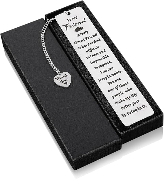 Best Friend Bookmark Gifts for Women Book Lover Metal Book Mark for Reading Graduation Best Friend Birthday Gift for Women Long Distance Friendship for Bestfriend Coworker Bestie BFF Bookish