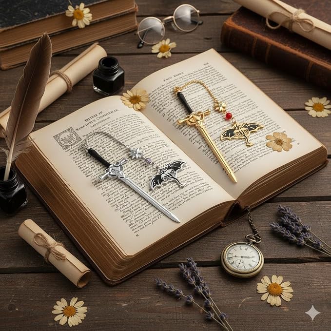 Dragon Sword Metal Bookmark,Fourth Wing Bookmarks for Men Women, Fantasy Reading Accessories Gifts for Book Lovers(Sword Dragon C)