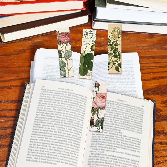 30 Pcs Vintage Aesthetic Bookmarks for Kids Plant Theme Funny Bookmark Natural Plant Bookmark for School Office Students Teens Book Reading Lovers Classroom Favors