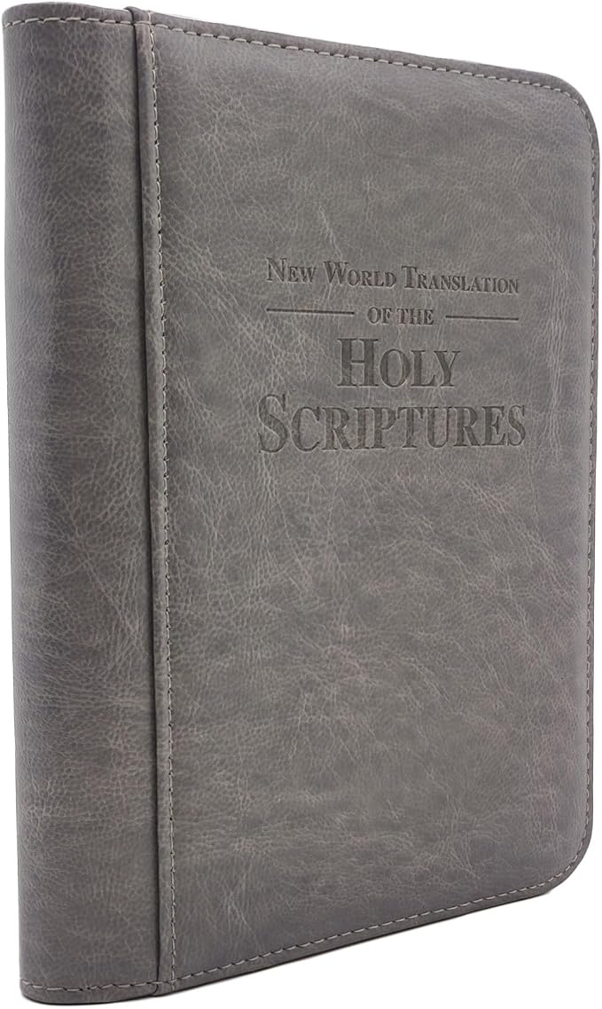 JW Holy Scriptures Book Cover - Faux Leather Zippable - Perfect for Conventions and Gifts