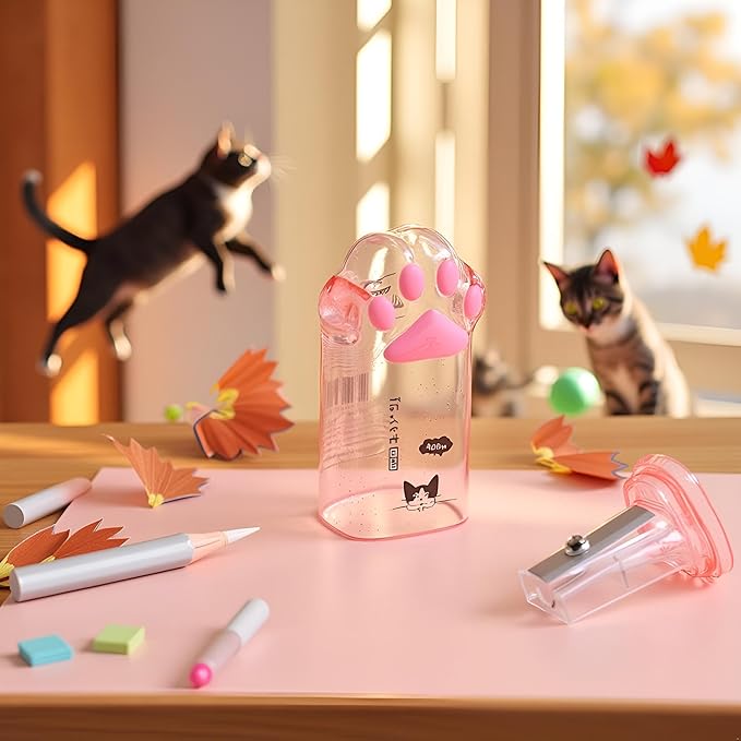 Cute Cat Paw Pencil Sharpener Kawaii Supplies Student Prize Kids Gift Kawaii Pencil Sharpener Cat School Supplies for Kids Girls Cat Lovers Office School Home Writing and Correction Supplies