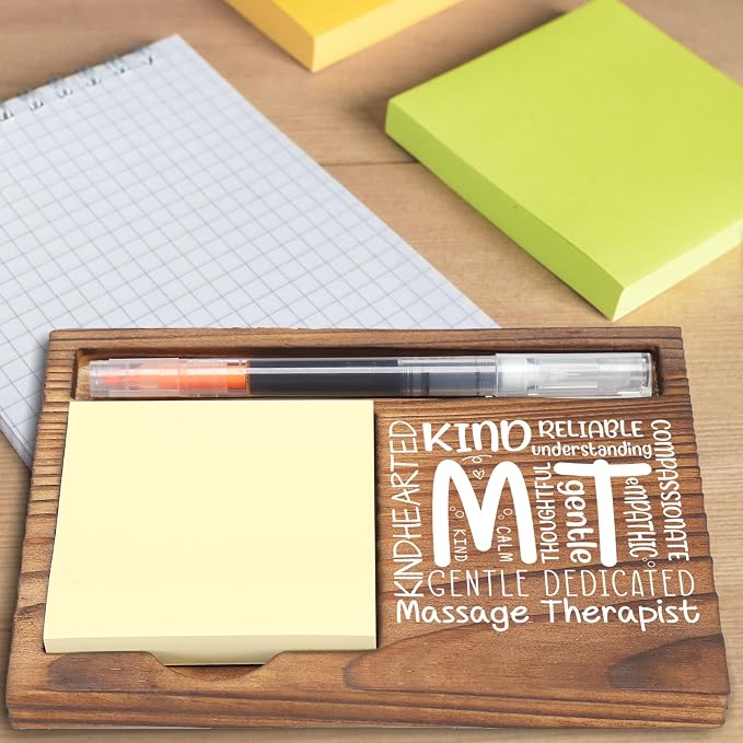 Massage Therapist Appreciation Gifts Inspirational Quote Healthcare Worker Medical Student Graduation Nursing Nurse Week Thank You Gift Desk Self Stick Note Pad Holders EDP214