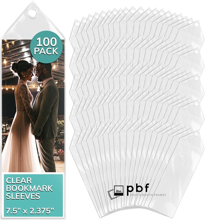 Photo Booth Frames - Clear Photo Booth Bookmark Sleeves (Set of 100)