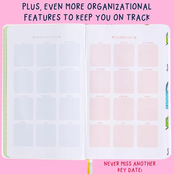Callie Danielle Small Planner 2026-2027, 12 Month Academic Planner, 5" x 8" Dated July 2026 - June 2027, Weekly & Monthly Calendars (Shine Bright)