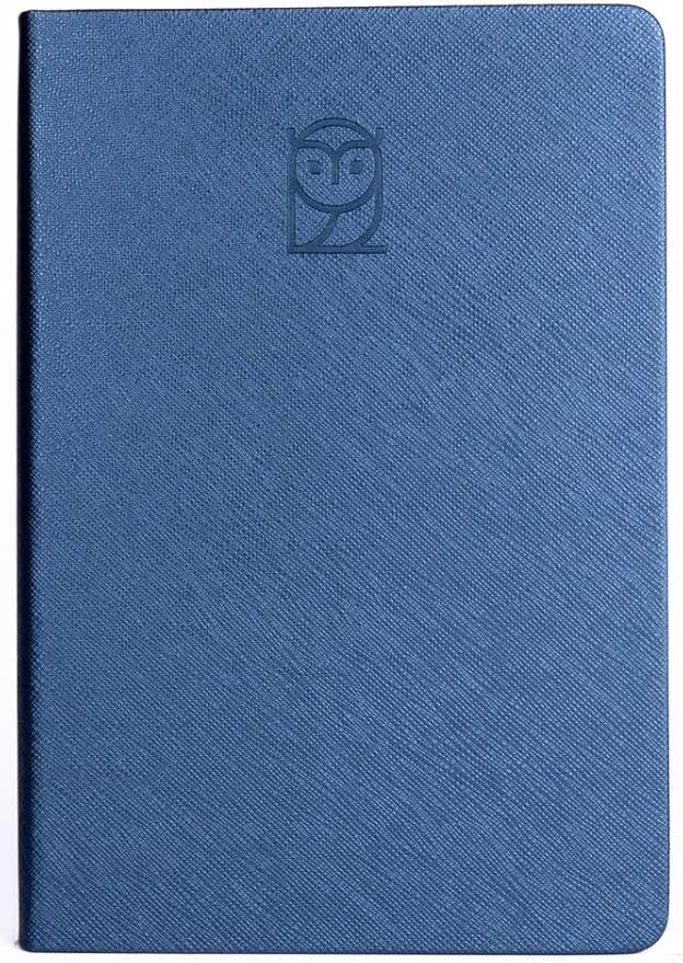 Wyze Planner Undated Daily Planner – 6-Month A5 Productivity Organizer with Full Page Per Day, Hourly Schedule, Goal Setting, Habit Tracker, Weekly & Monthly Pages – Hardcover Time Management Notebook (Blue)