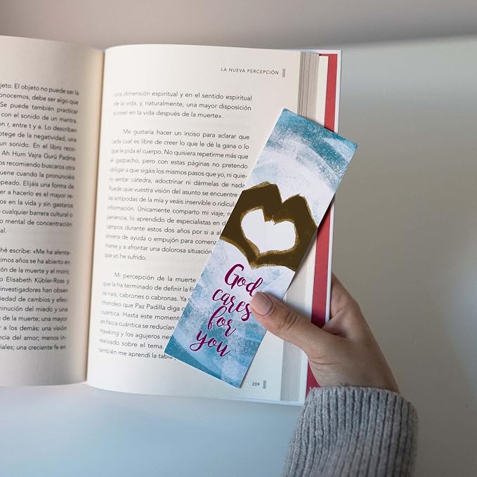 God Cares for You, Matthew 6:30, Bulk Pack of 25 Christian Bookmarks for Kids, Childrens Bible Verse Book Markers, Sunday School Prizes with Memory Verses, Scripture Gifts for Kids & Youth