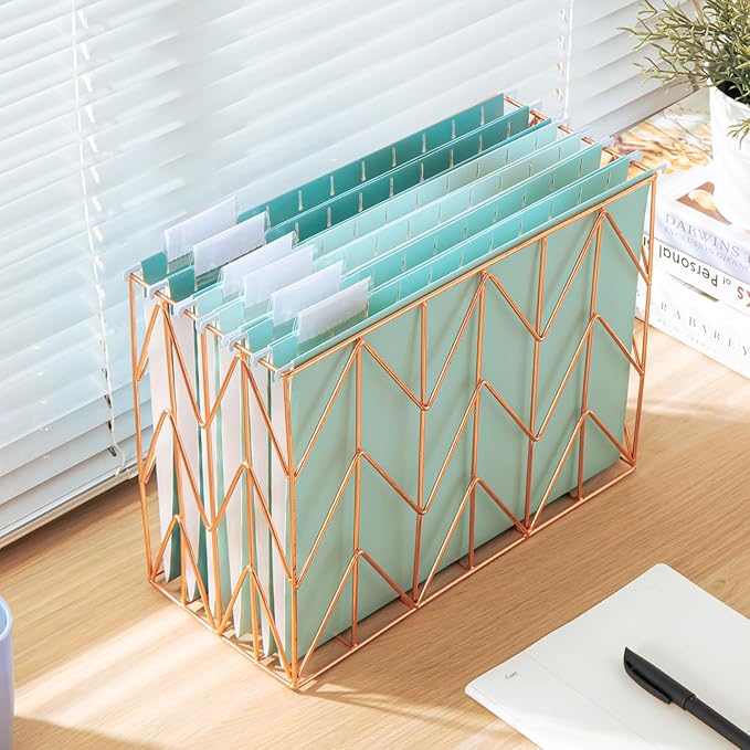 Y YOMA 36 Pack Gradient Hanging File Folders Letter Size Decorative Hanging Folder Pretty File Folder Organizer for Filing Cabinet Office Home with 1/5-Cut Adjustable Tabs, Teal Blue