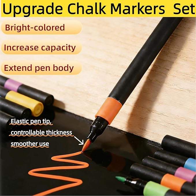 24 Pcs Reusable Mini Chalkboards Signs with Stands and Hanging String, Food Labels for Party Buffet, Small Double-Sided Blackboard for Weddings Birthday Table Numbers, Name/Price Tags, Place Cards