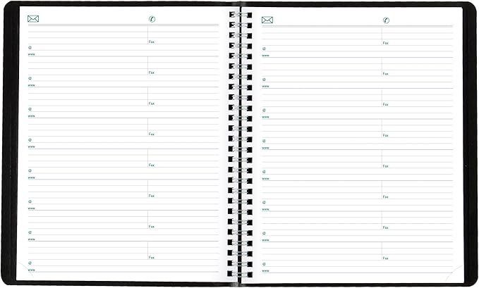 Blueline® 2026 Plan & Link™ Essential Weekly Planner, Appointment Book, 12 Months, January to December, 9.25" x 7.25", Black (C5275.81T-26)