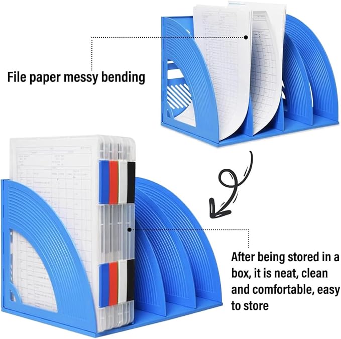 A4 Paper Holder Portable File Box Clear Plastic Document Case Waterproof Dustproof PP Storage Folder Magazine Filing Organizer Office/School Supplies - Pack of 4