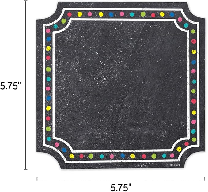 CTP Chalk It Up! Colorful Chalk Cards 6" Cut-Outs Classroom Accents (Creative Teaching Press 10884)