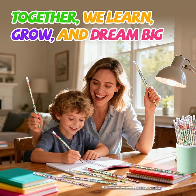 Kindergarten Pencils Colorful Birthday Pencils Fun Inspirational Pencil Back to School Pencil (36)