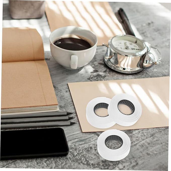 Gadpiparty 10rolls Retail Price Tags Paper Roll Price Labels Marker Accessories Labeler Parts Stickers for Labeller Labels Roll Labeler Paper