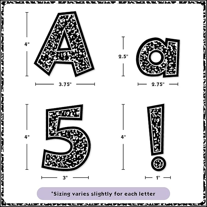 Teacher Created Resources Composition 4" Fun Font Letters Combo Pack (TCR9328)