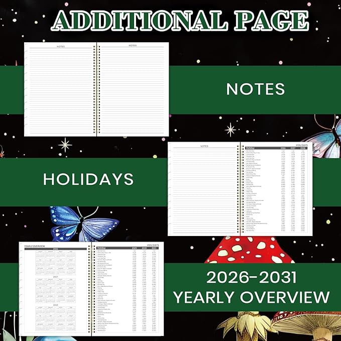 2026-2031 Monthly Planner - 5 Year Planner, July 2026 - June 2031, 5 Year Calendar 2026-2031 Monthly Planners, 9" x 11", Calendar Planners with 60 Months Tabs, Double-Side Pocket, Notes Pages