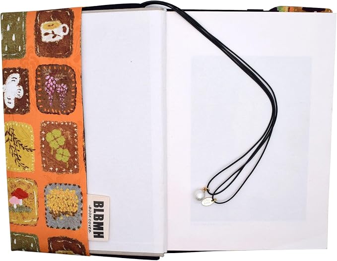 BLBMH 5x8 Book Cover | Handmade Non-Stretch Fabric Sleeve with Bookmark | for Paperback Bible Journal | Privacy Reading Gift for Women - XC Yellow