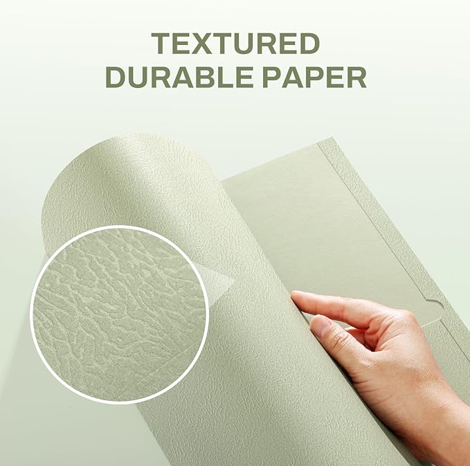 SUNEE Folders with Pockets (25 Pack, Grayish Green), 2 Pocket Folders Fit Letter Size, Paper File Folder for School Office Home Business, Textured Paper