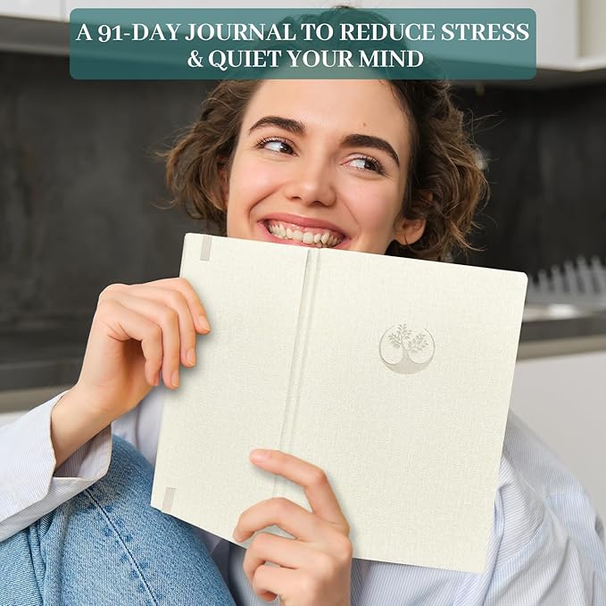 Mental Health & Anxiety Journal, 91 Days Mood Tracker Journal for Mindfulness, Self Care & Stress Relief, Guided CBT Journal with Mental Health Coloring Book Pages & Dream Diary to Record, Wellness Gifts for Women Men