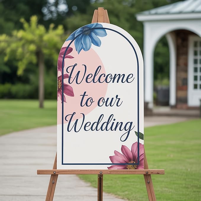 Custom Foam Board Poster Sign, Multiple Sizes and Shapes - 3/16 Thick - Personalized Foamcore Event Signs for Wedding, Baby Shower, Announcements, Presentations, Arts & Crafts (23x35 Half Circle)