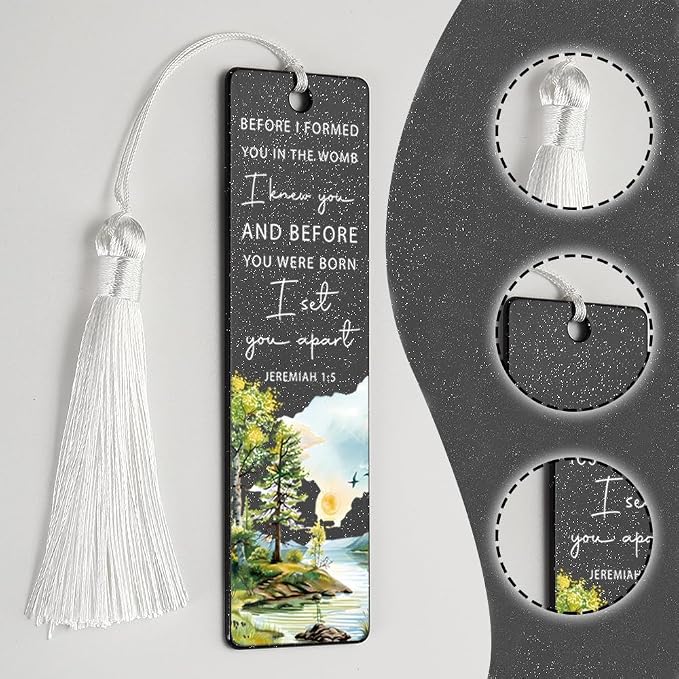 Christian Divine Purpose Bookmark, Inspirational Gift for Believers, Uplifting Gift for Spiritual Readers, Spiritual Bookish Present, Unique Landscape & Scripture Design Bookmark, WCB75