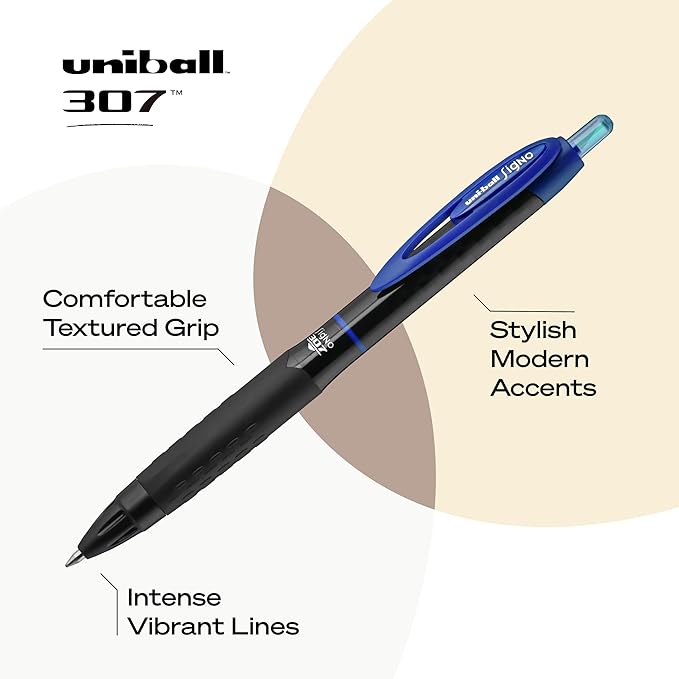 Uni-Ball 307 Retractable Gel Pen, Medium Point