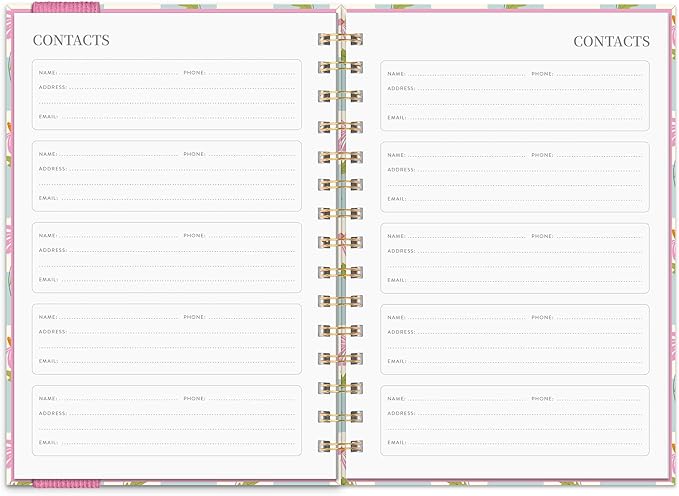 Orange Circle Studio Academic Planner 2026, Coneflower, 17-Month Oliver Planners, Wire-O Bound Monthly Calendar Book, Appointment, Goal & Budget Trackers, Includes 100 Full Color Stickers