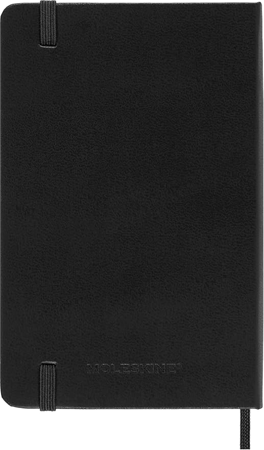 Moleskine Classic 18 Month 2025-2026 Weekly Horizontal Planner, Hard Cover, Pocket (3.5" x 5.5"), Black, 208 pages