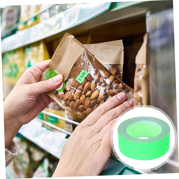 COHEALI 5000pcs Tag Stickers for Supermarket Pricing Self-Adhesive Cost Tags for Retail and Office Use Fluorescent Pricing Labels for Easy Marking