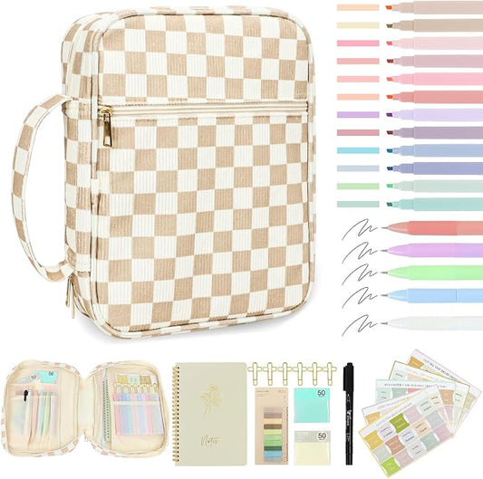 Yellow Bible Cover Case for Women Large Bible Cover Bag Bible Study Supplies Accessories Bible Journaling Kit for Girls Women